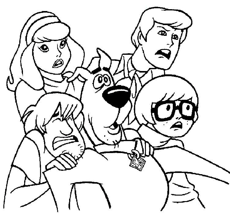 Plansa de colorat cu Scooby Doo 2 12
